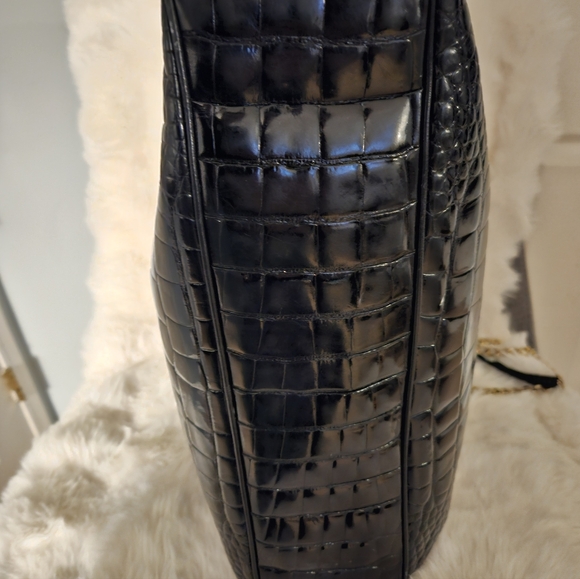 Lana of London Vintage Croc Embossed Leather Chain Shoulder Bag – Made in Italy - Picture 7 of 10